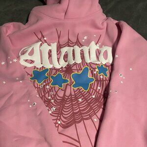 Spider Worldwide Men's Pink Hoodie